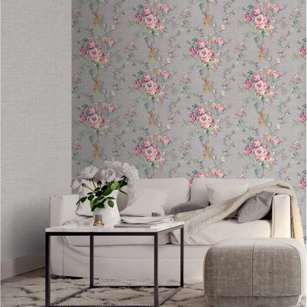 Обои флизелиновые Startdeco Полина серые 1.06 м 989217 STLM-2012754 - Вид №2