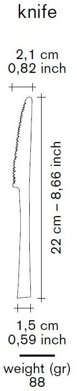 valerie_objects Нож из нержавеющей стали  V8016001/b/c/g  - Вид №11