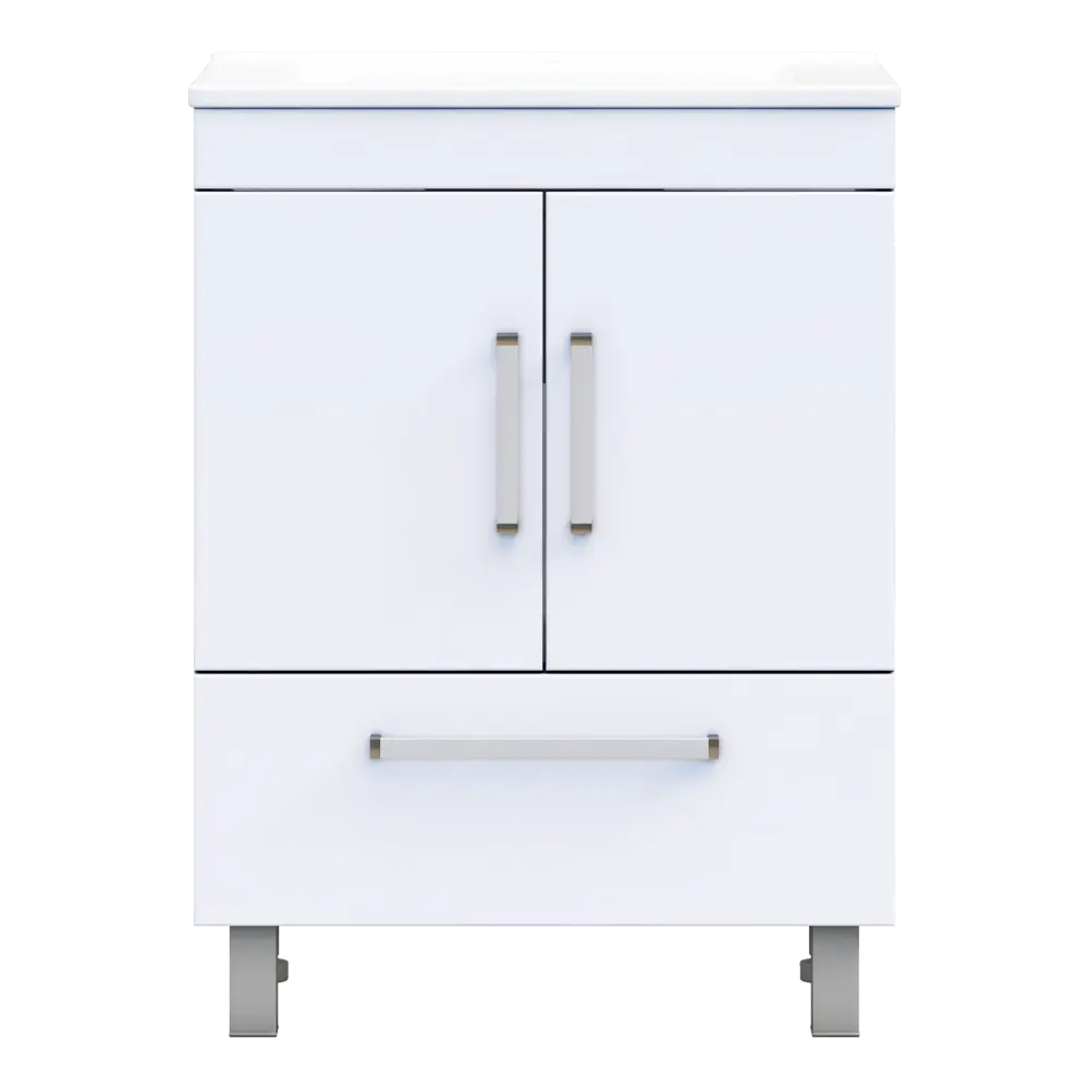 Тумба под раковину Vigo Eggo Квадро 60х46.2х80 см ламинированная ДСП цвет белый STLM-2103154