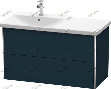 XS418509898 Тумбочка подвесная XSquare #XS4185 1010 x 473 мм Темно-синий шелковисто-матовый лак Duravit