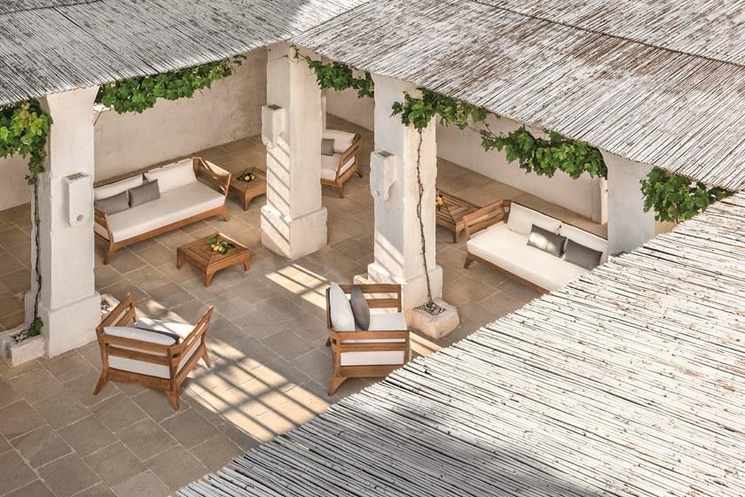 Ethimo 3-местный садовый диван из тика Village Vidi01 - Вид №3