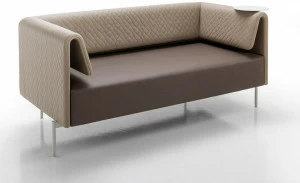 Kastel 3-х местный кожаный диван с журнальной полкой Klint