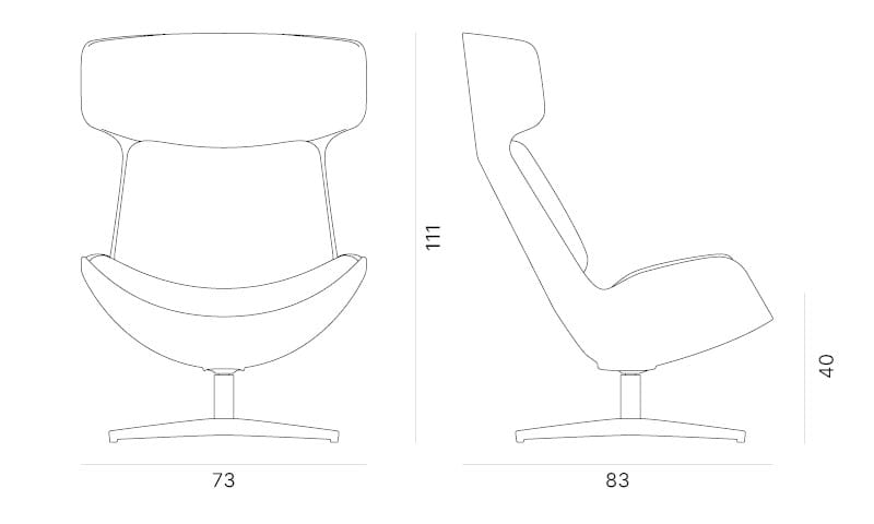 Спицевое вращающееся кресло Quadrifoglio Group Design Living ARCH-00098792 - Вид №15