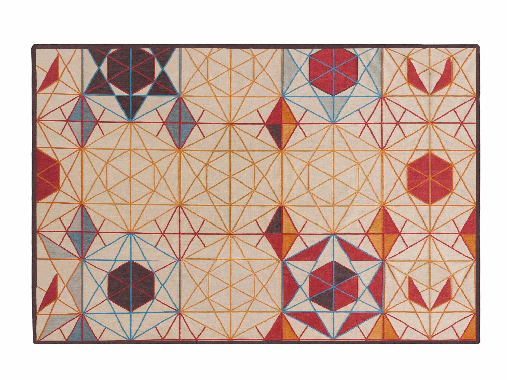 Прямоугольный шерстяной ковер GAN ARCH-00071292