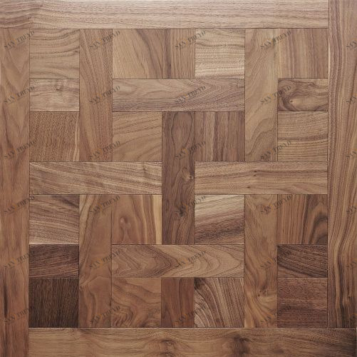 Модульный паркет Coswick Шеверни Американский Орех Европейский (Грецкий) Рустик (Гладкая) 635х635 мм 13173601
