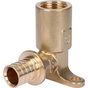 Угольник настенный 20x1/2" аксиальный с длинным патруюком для труб из сшитого полиэтилена STOUT