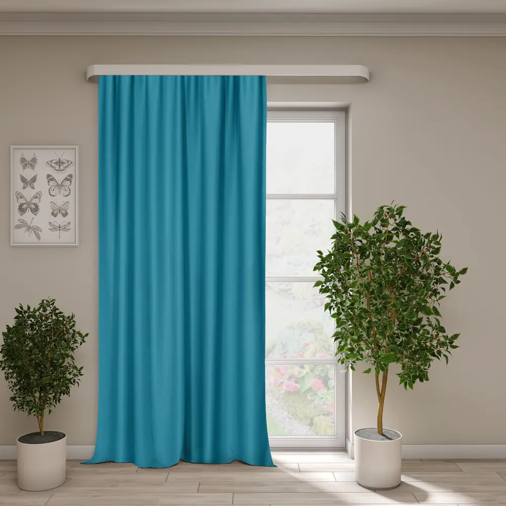 Штора на ленте блэкаут Ален 140x280 см цвет синий 86188910 STLM-2069890 Santreyd 
