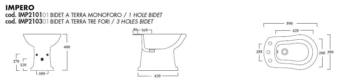 Напольное оконное биде Olympia Ceramica Империя ARCH-00029491 - Вид №5