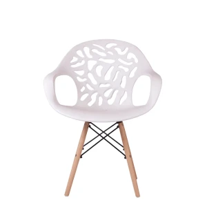 Стул Petalo STP-01-02 60x82x45 см ножки дерево/бежевый сиденье полипропилен цвет белый 88956933 STLM-2184188