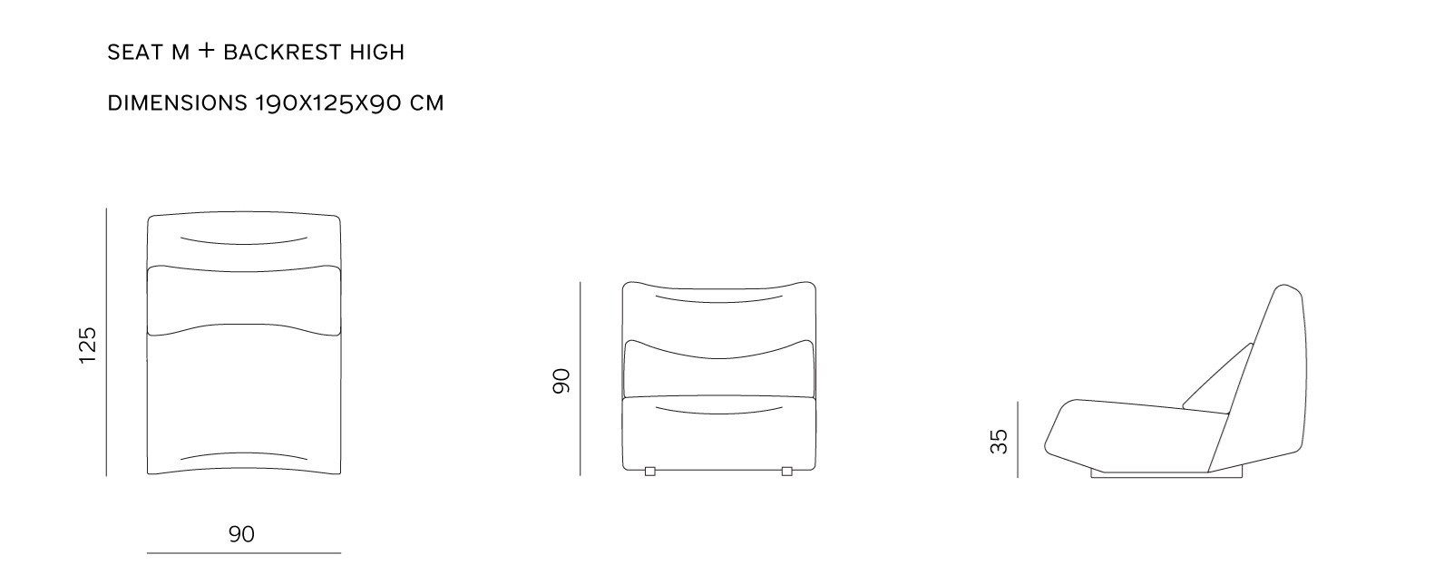 Модульный угловой диван из ткани prostoria Отсутствует ARCH-00036568 - Вид №6