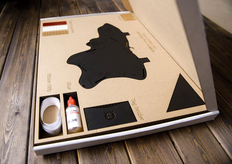 17-01 Пазл «wall decoration base» 130*78 чёрный Mimi  - Вид №3