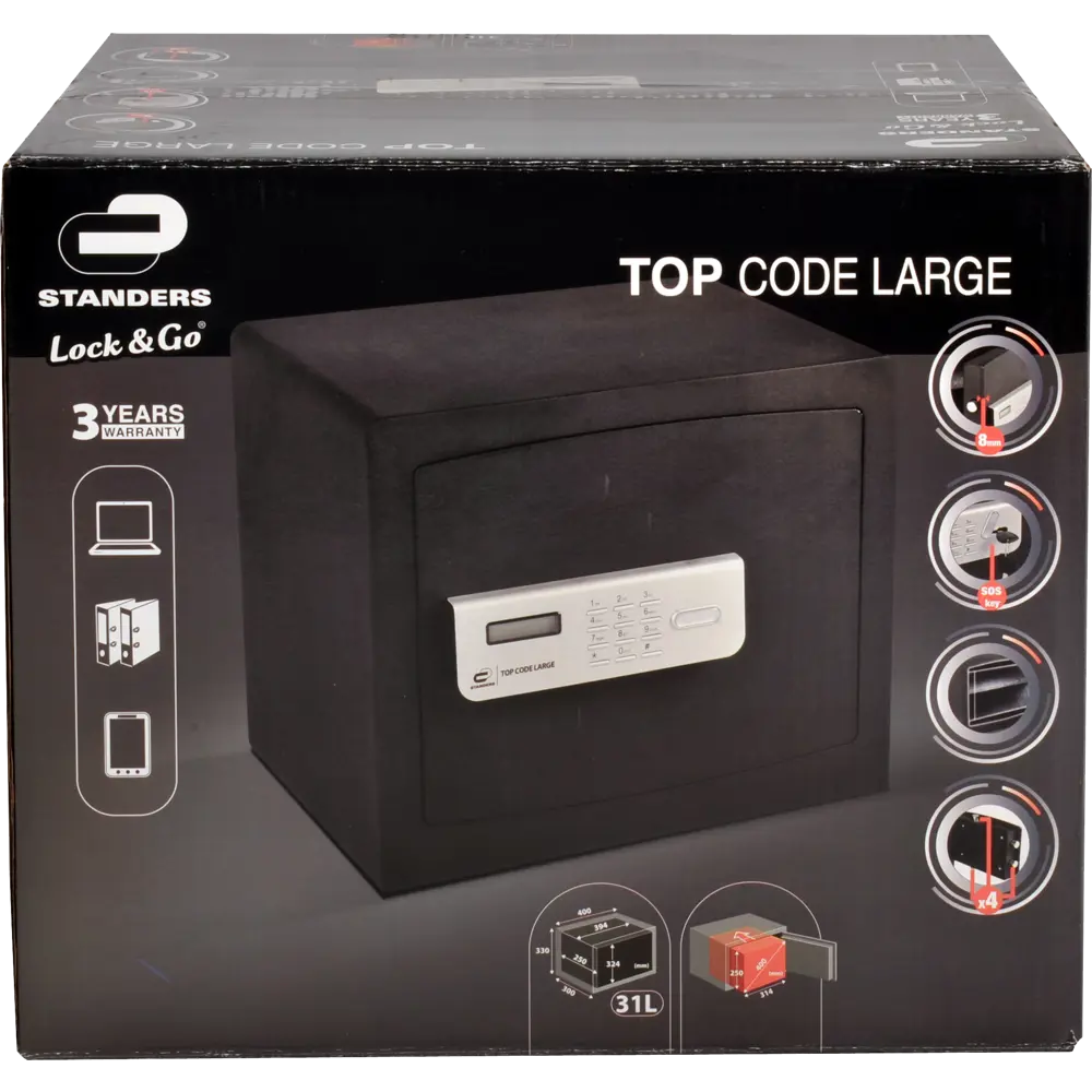 Сейф мебельный Standers N3, электронный замок, 31 л STLM-2173878 - Вид №7
