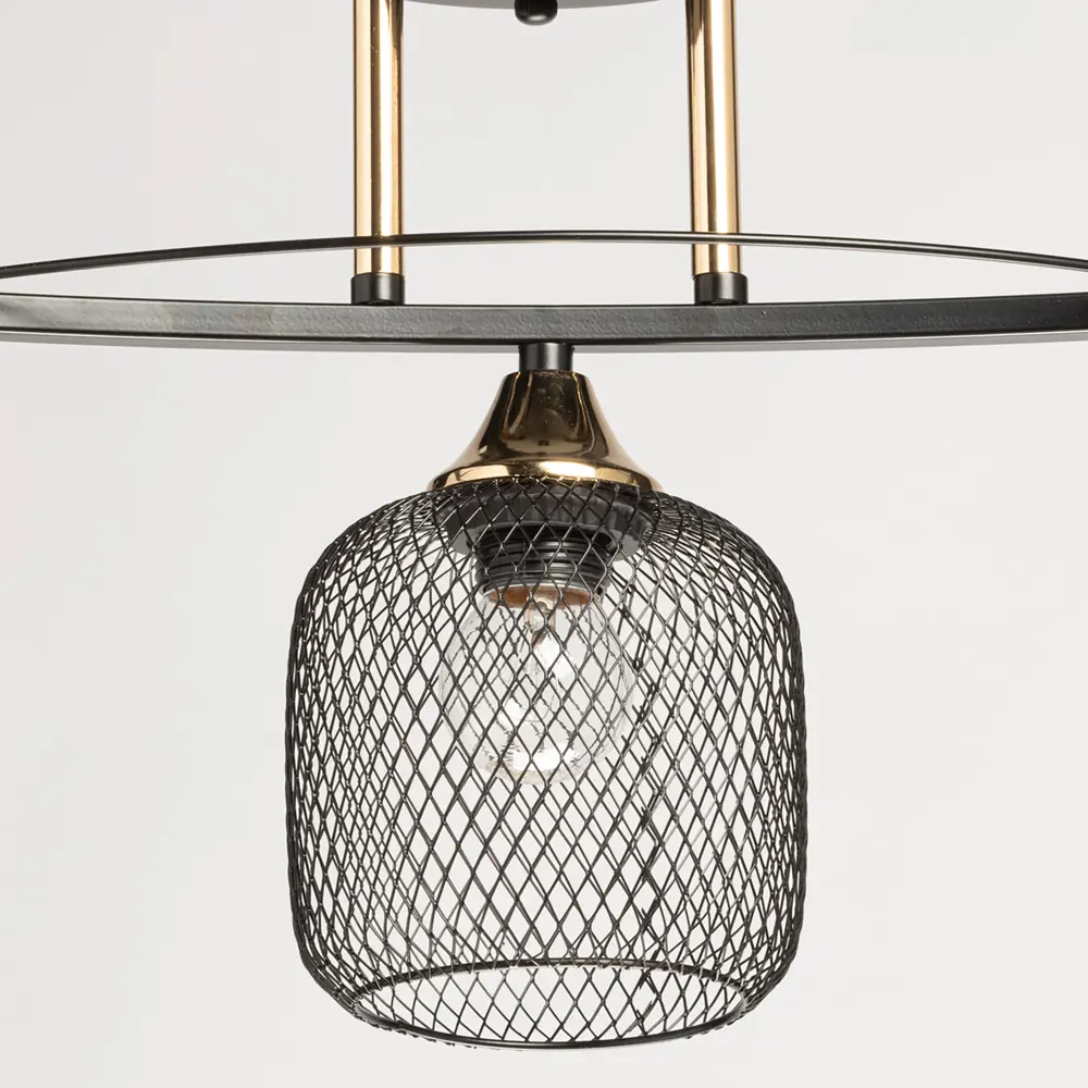 Люстра потолочная Вита 3 лампы 9 м² цвет черный DE CITY STLM-2210979 - Вид №2