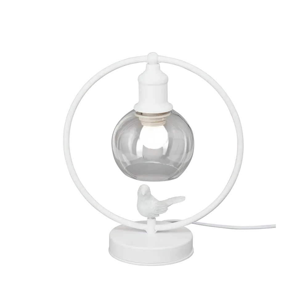 Настольная лампа Vitaluce Птички 1 лампа 2м² Е27 цвет белый матовый STLM-2036628