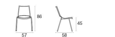 Стальной штабелируемый садовый стул emu крыло ARCH-00056884 - Вид №10