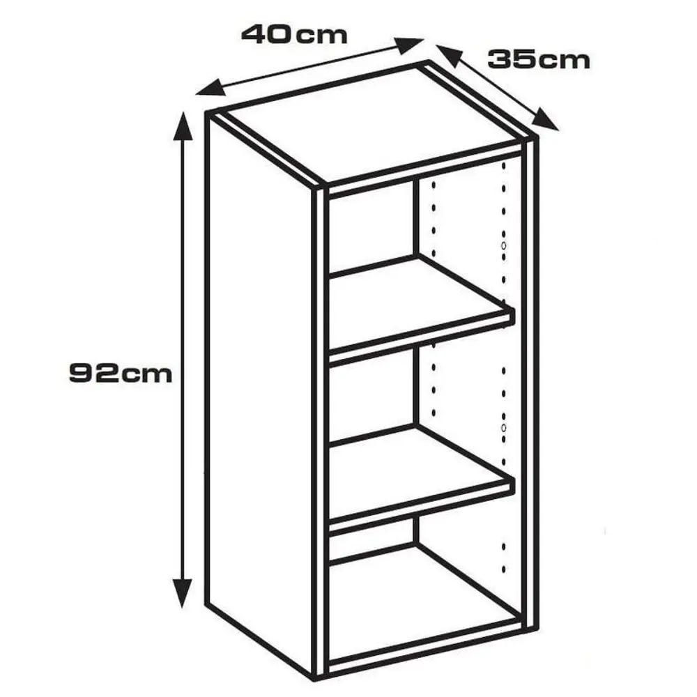 Каркас навесной 40x92x35 см, ЛДСП, цвет белый DELINIA STLM-2133523 - Вид №7