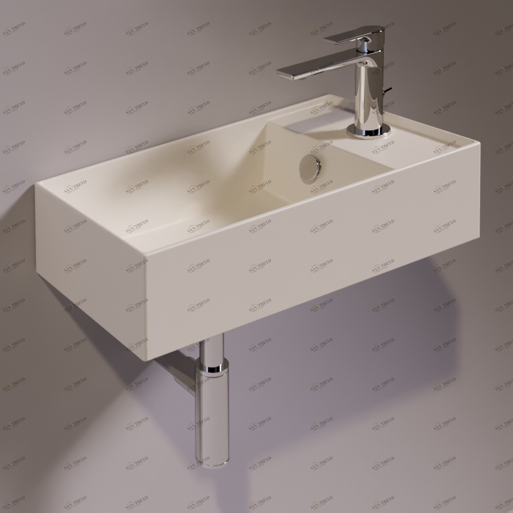 AG50SABBIAMATT Подвесная раковина настенная прямоугольная Simas Agile бежевая