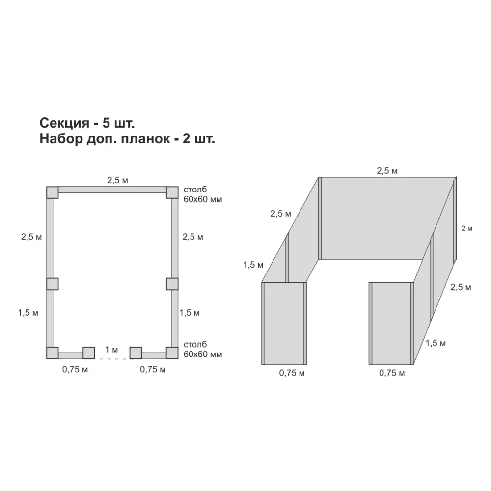 Santreyd: Комплект планок для жалюзийного забора Вершина 200 см 89367690 STLM-0965692 - Вид №3