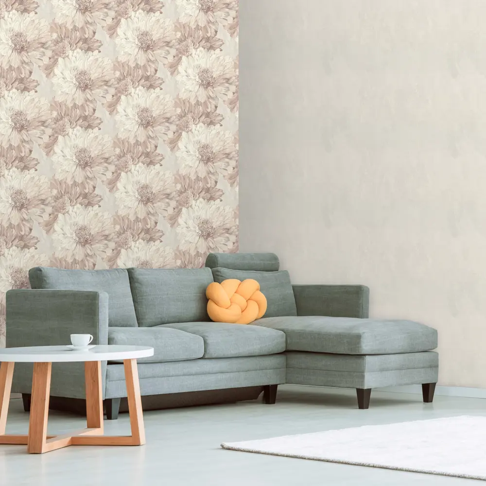 EURO DECOR Stella - флизелиновые обои бежевые для гостиной и спальни 89369327 STLM-0832926 - Вид №3