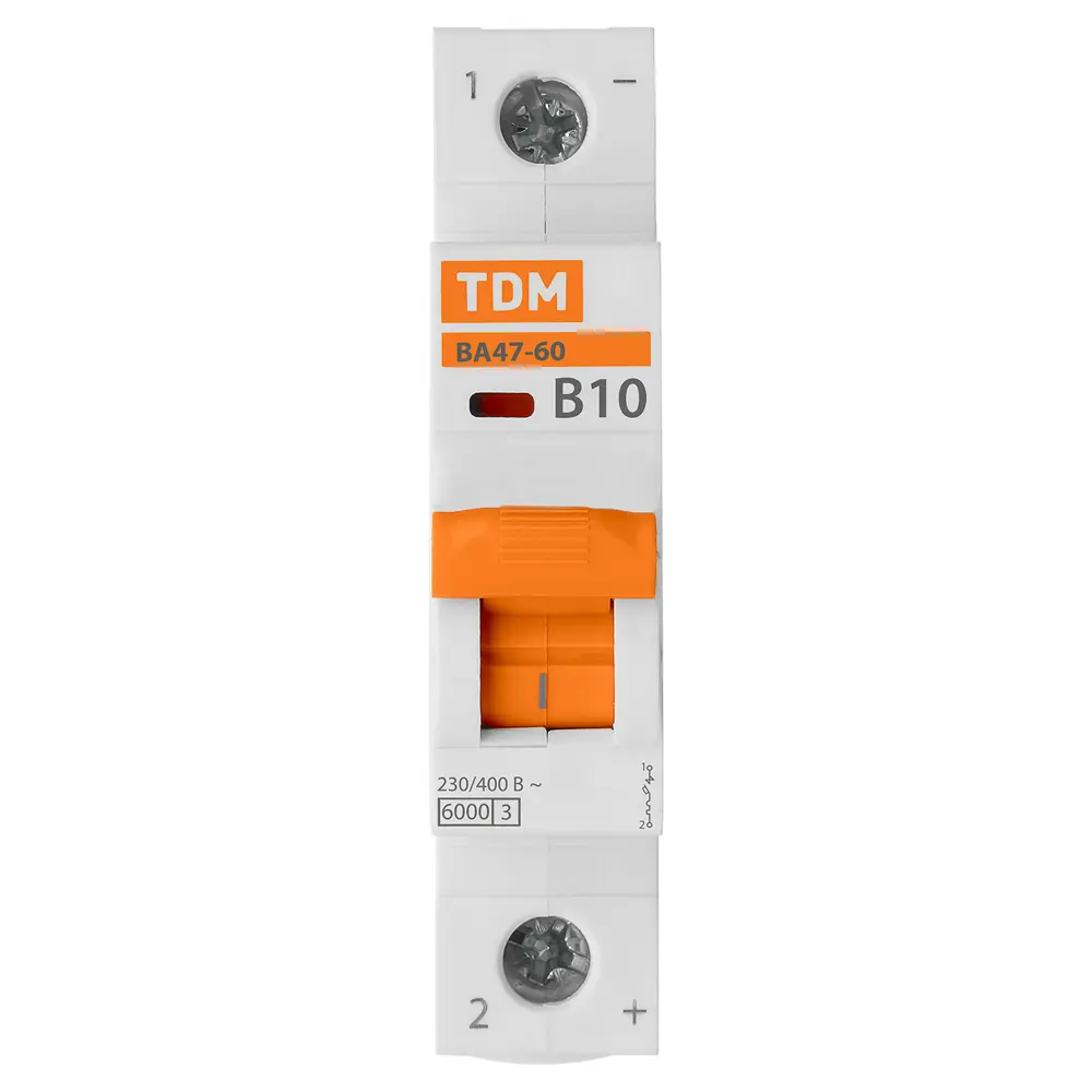 Автоматический выключатель TDM Electric ВА47-60 1Р B10 A 6 кА STLM-2092214 - Вид №1