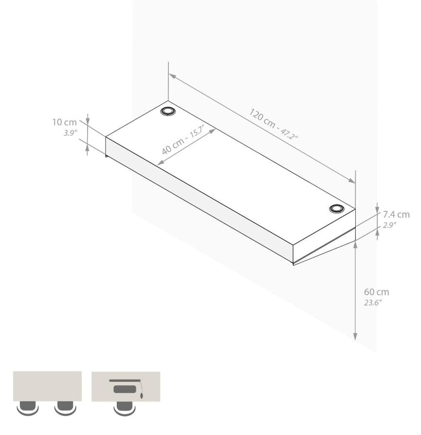Меламинированный подвесной стол с беспроводным зарядным устройством Mobili Fiver Evolution ARCH-00066419 - Вид №19