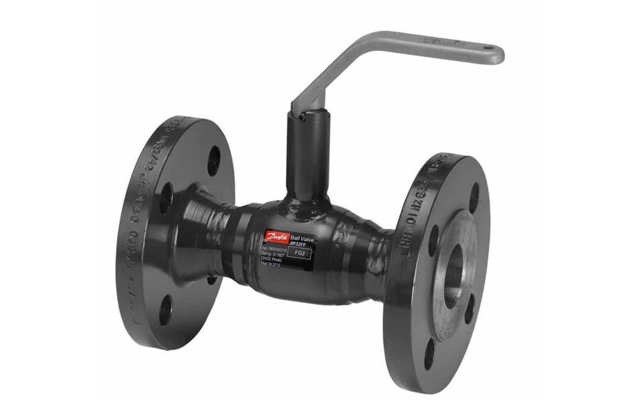 Danfoss JiP Premium FF фланцевый (фланцы на PN = 25 бар) с рукояткой JIP Premium FF Кран шар Ду65 Ру25 руч 065N4281G 