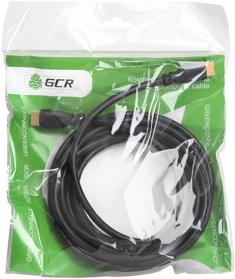 GCR-HM310-0.3m кабель 0.3m hdmi версия 1.4, черный, od7.3mm, 30/30 awg, позолоченные контакты, ethernet 10.2 гбит/с, 3d, 4k, , экран Greenconnect Santreyd  - Вид №7