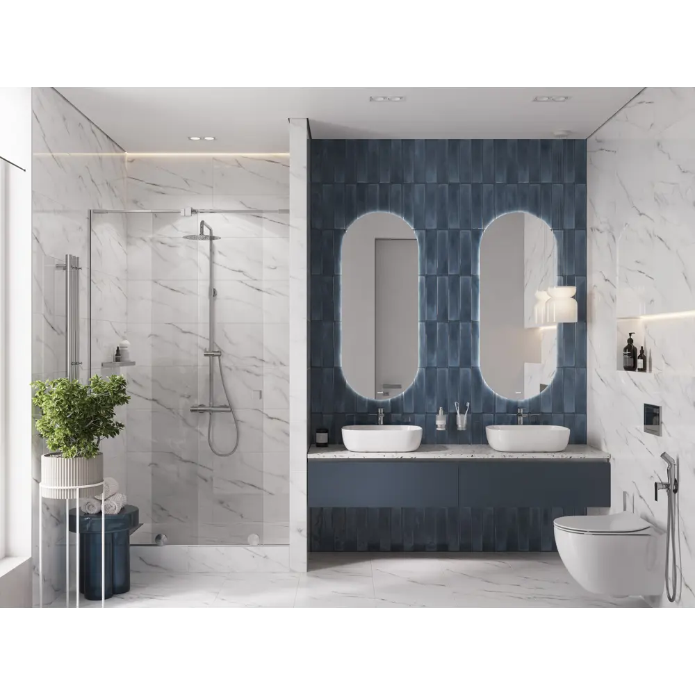 Плитка настенная KREAFORTA Cascada 29.8x59.8 см 1.425 м² глянцевая цвет белый STLM-2209723 - Вид №5