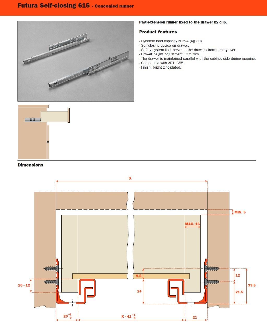 SALICE Направляющая со штифтовым зажимом со встроенной регулировкой sun-id-1491861 - Вид №2