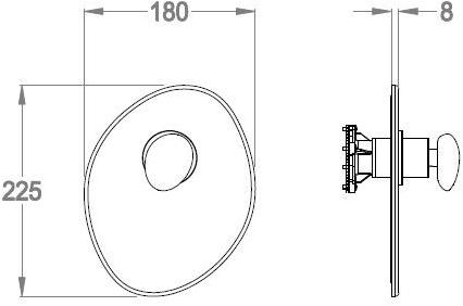 Fir Italia Смеситель для душа, однорычажный, с тарелкой Synergy stone 95 9550158 - Вид №1