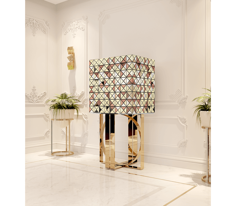 0-298 Пиксельный шкаф на ножках из анодированного золота Boca Do Lobo  - Вид №11