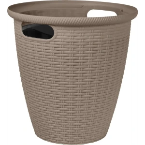 Кашпо для цветов Ingreen Rattan ø26.6 h27.5 см v10 л пластик французский платан 89359540 STLM-2037057