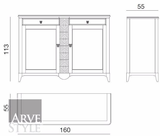 Arvestyle Буфет из массива дерева с распашными дверцами Salieri sun-id-1394201 - Вид №8