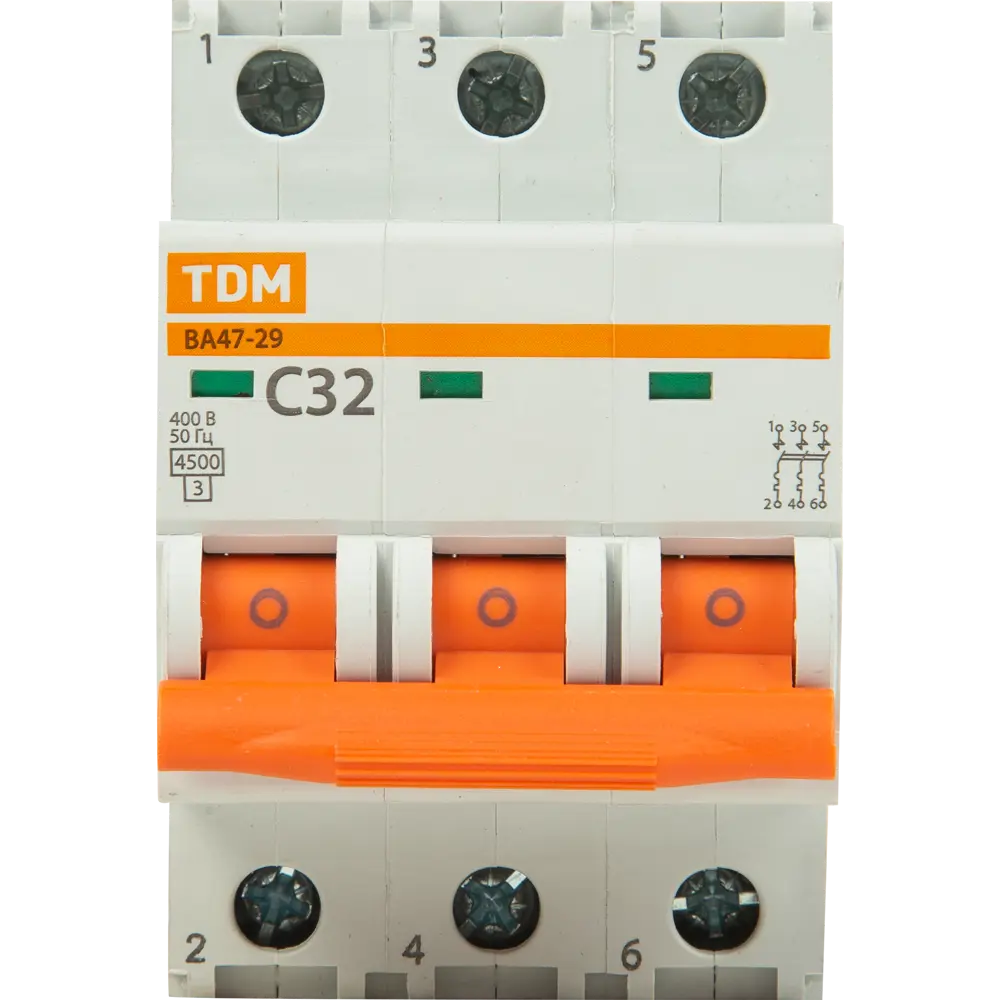 Автоматический выключатель TDM Electric ВА47-29 3P на 32А 84399525 STLM-0049298 - Вид №1