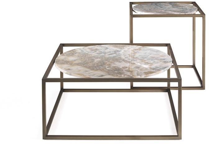 Gianfranco Ferré Home Низкий квадратный журнальный столик из оникса и металла sun-id-1420152 - Вид №1