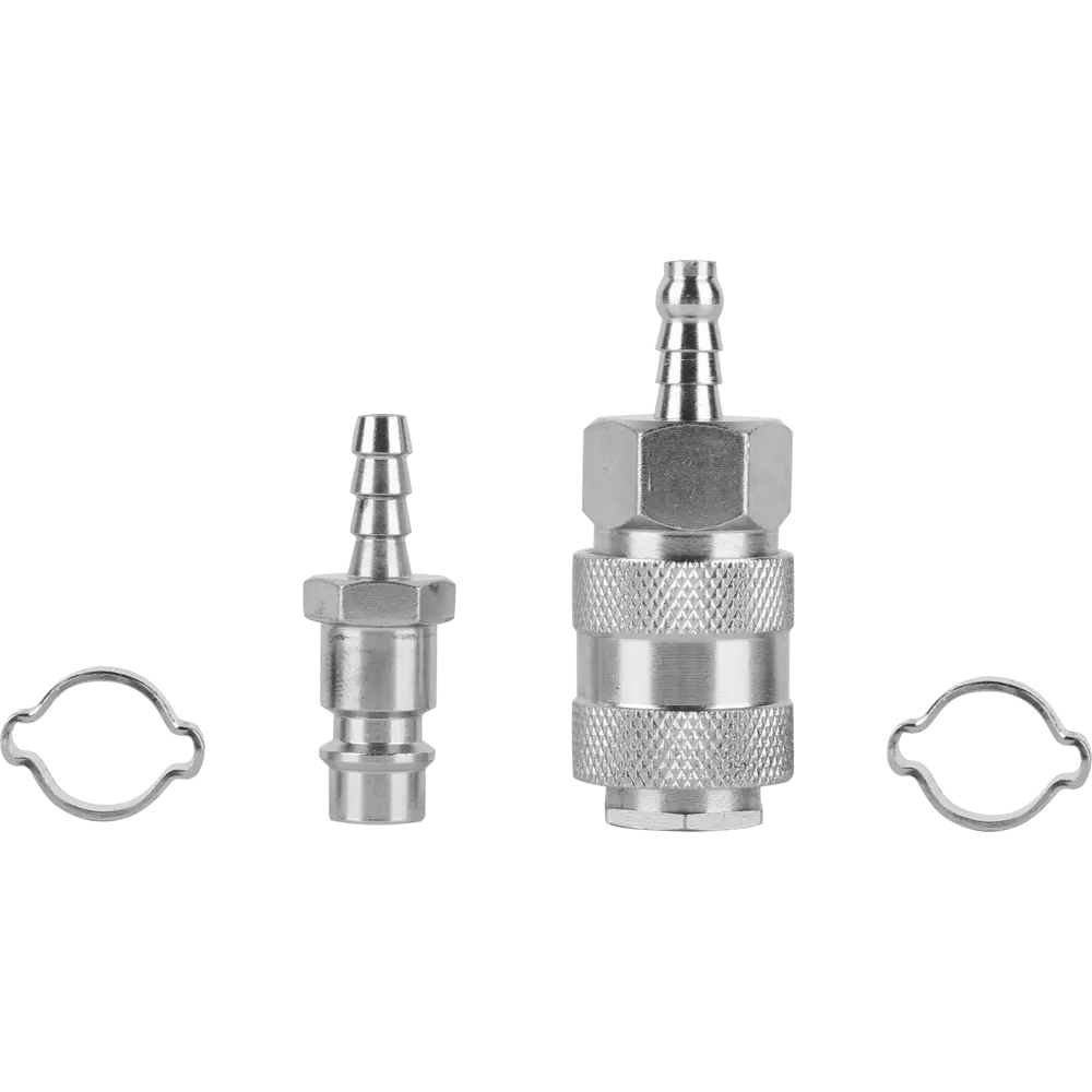 Набор переходников для компрессора Elitech штуцер и муфта рапид 2 кольца 6 - 11 мм STLM-2075386 - Вид №1