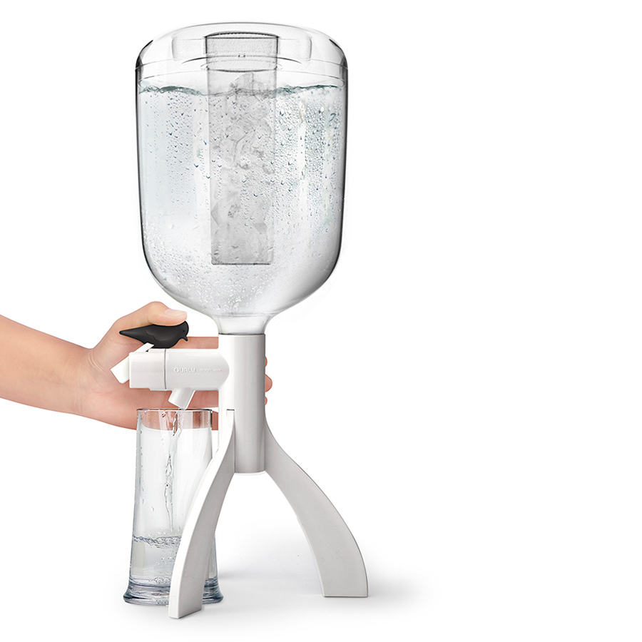 QL10134-BK Кулер настольный thirsty bird 3 л., черный Qualy  - Вид №1