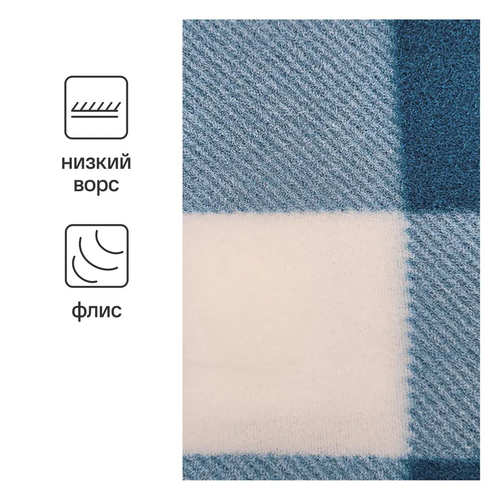 Плед Windsor 130x170 см флис цвет бирюзовый Ardenza STLM-2056728 - Вид №1