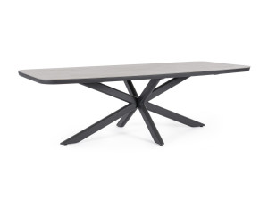 Прямоугольный садовый стол из спеченного алюминия и камня