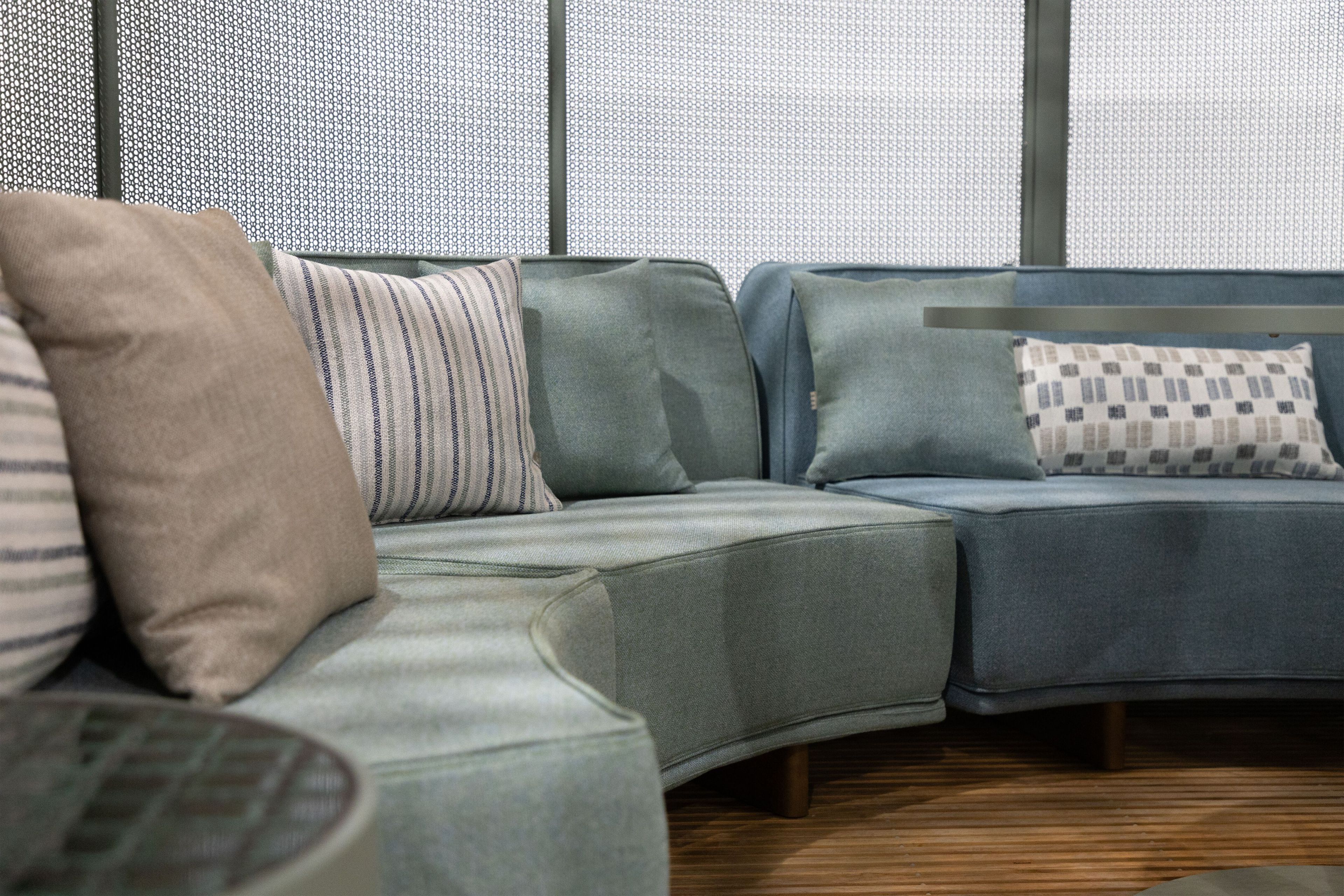 Тканевый изогнутый модульный садовый диван YAAZ Rasel ARCH-00061969 - Вид №4