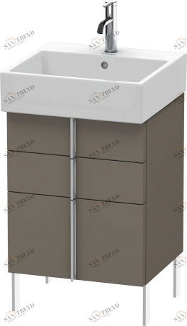 VA658409090 Vero Air Тумбочка напольная Фланелево-серый шелковисто-матовый лак Duravit