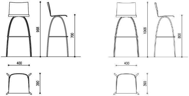 COLLI CASA Табурет со спинкой Rimini sun-id-1416060 - Вид №3