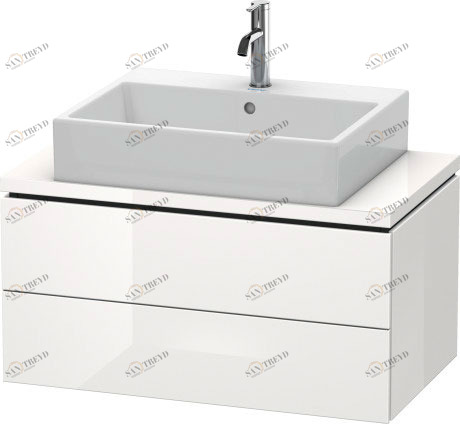 LC580702222 Тумбочка для компактной консоли L-Cube #LC5807 820 x 477 мм Белый глянцевый декор Duravit