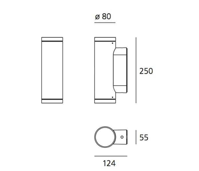 Алюминиевый светодиодный наружный настенный светильник Artemide Calumet ARCH-00083265 - Вид №5