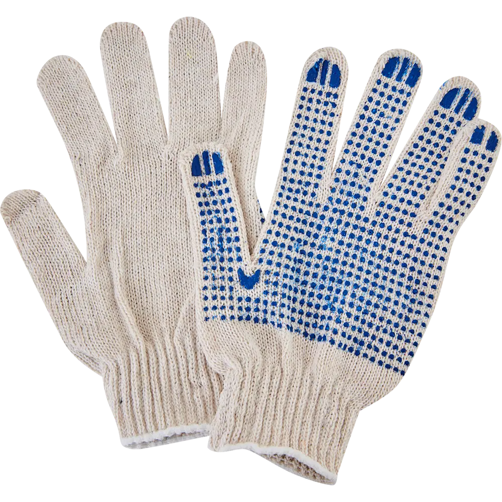 Перчатки хлопчатобумажные с ПВХ размер единый И-8035-И, 6 пар Santreyd STLM-2074574