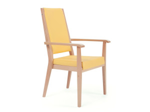 Стул из ткани с высокой спинкой