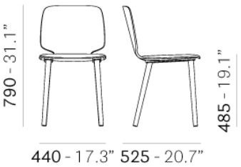 Pedrali Деревянный стул со встроенной подушкой Babila 2700/a - Вид №3
