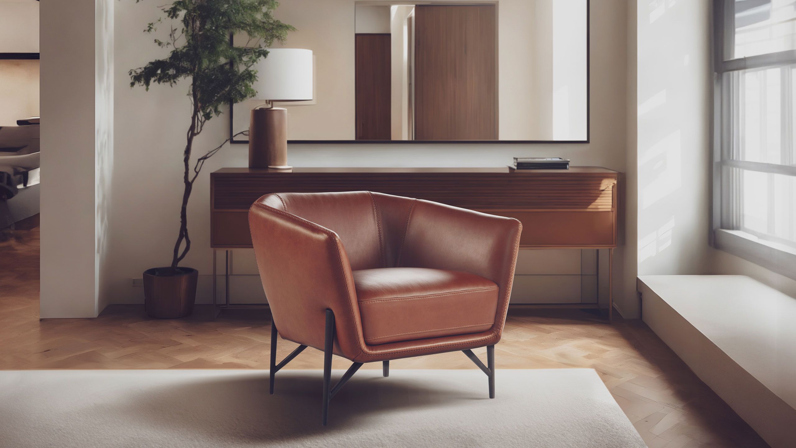 Кожаное кресло с подлокотниками Calia Italia Superior ARCH-00023584 - Вид №7