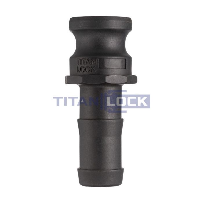 Камлок полипропиленовый тип E, ниппель с хвостовиком 1", TL100EPP TITAN LOCK 