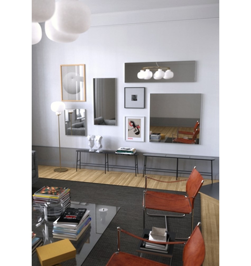 FROST Зеркало 50x100cm » черное Алюминий Черный U4136-B  - Вид №3